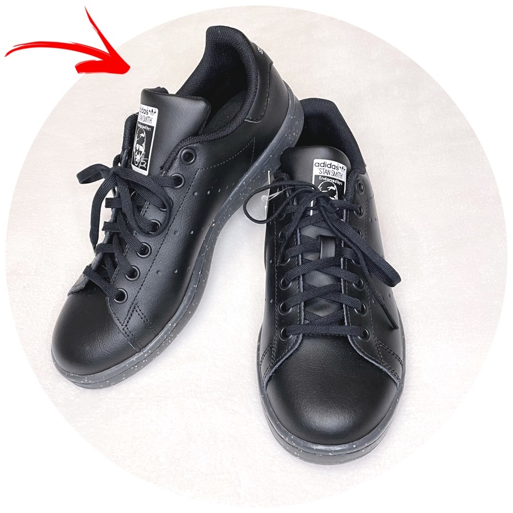NEW Adidas Stan Smith Glitter Core Black / Unisex Youth Size 5.5 & 6